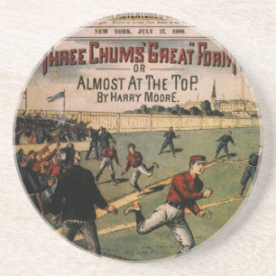 Dessous De Verre En Grès Couverture du magazine vintage Sports Baseball Tro