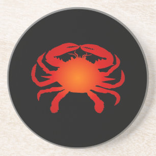Dessous De Verre En Grès Crabe orange