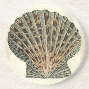 Dessous De Verre En Grès Créatures de mer par le rivage