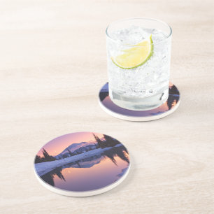 Dessous De Verre En Grès Crépuscule, Tarn et croissant de lune