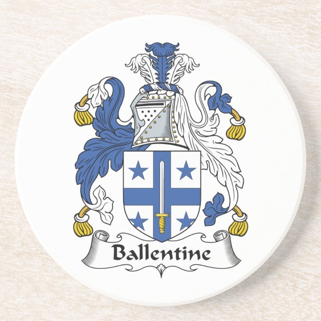 Dessous De Verre En Grès Crête de famille de Ballentine (Devant)