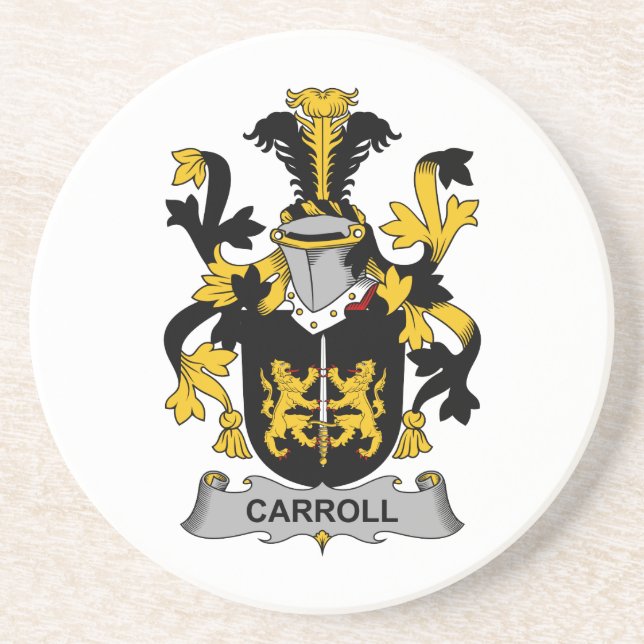 Dessous De Verre En Grès Crête de famille de Carroll (Devant)