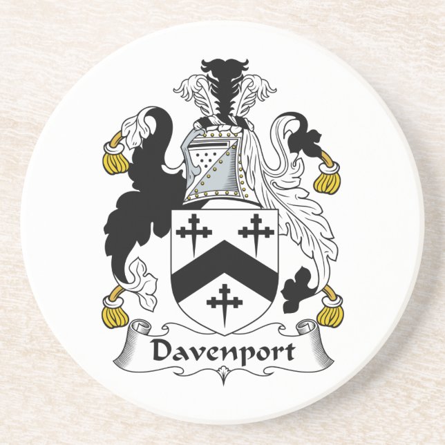 Dessous De Verre En Grès Crête de famille de Davenport (Devant)