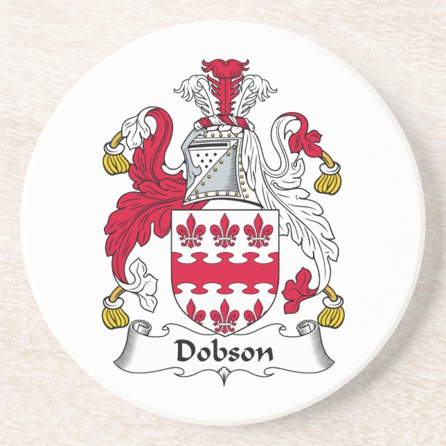 Dessous De Verre En Grès Crête de famille de Dobson (Devant)