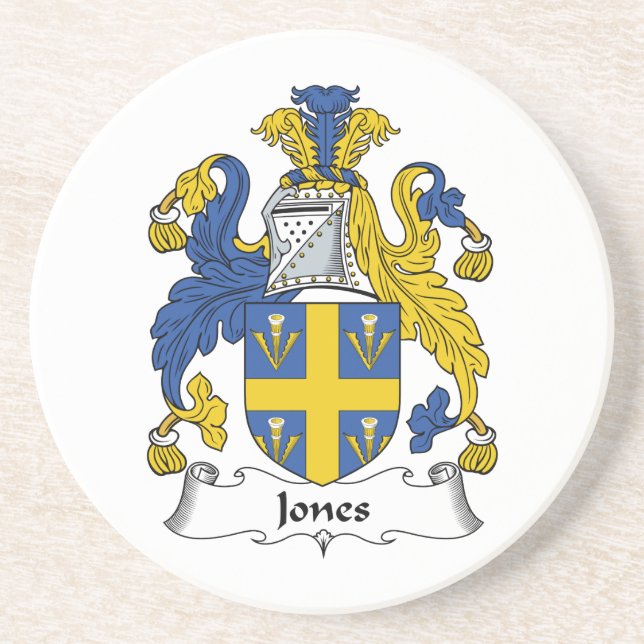 Dessous De Verre En Grès Crête de famille de Jones (Devant)