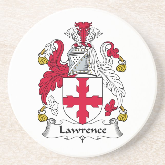 Dessous De Verre En Grès Crête de famille de Lawrence (Devant)