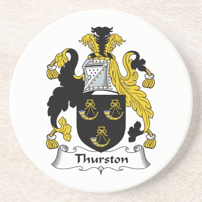 Dessous De Verre En Grès Crête de famille de Thurston (Devant)