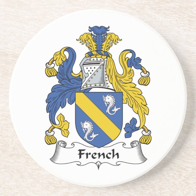 Dessous De Verre En Grès Crête française de famille (Devant)