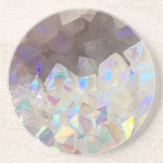 Dessous De Verre En Grès Cristaux iridescents d'aura