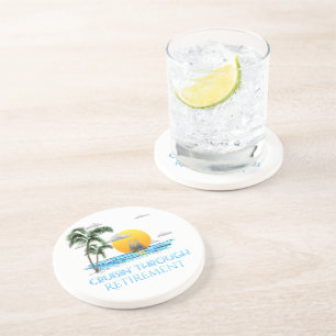 Dessous De Verre En Grès Croisière Nautique Drôle À La Retraite