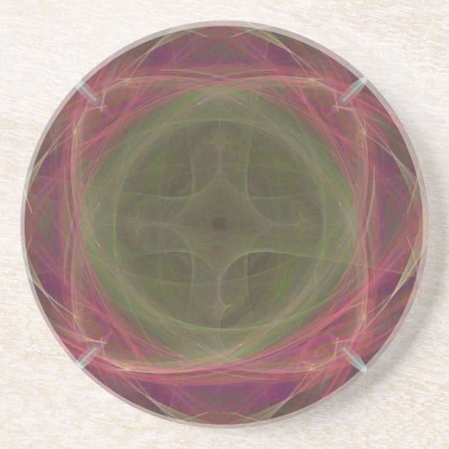 Dessous De Verre En Grès Croix géométrique (Devant)