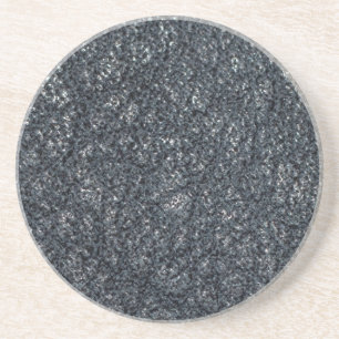 Dessous De Verre En Grès Cuir noir texturé vintage