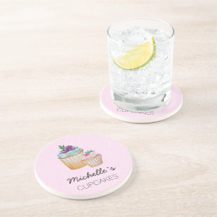 Dessous De Verre En Grès Cupcakes et fruits aquarelle
