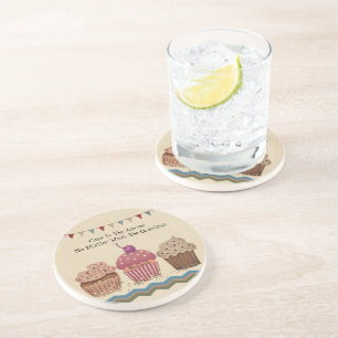 Dessous De Verre En Grès Cupcakes vintages Cute Quote Bunote Sandstone