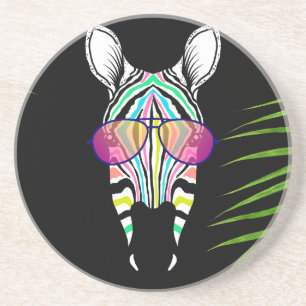 DESSOUS DE VERRE EN GRÈS CUT FUNKY ZEBRA