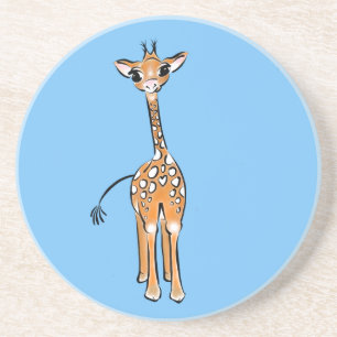 Dessous De Verre En Grès Cute Giraffe drawing, safari animals