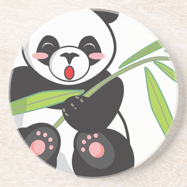 Dessous De Verre En Grès Cute Panda (Devant)
