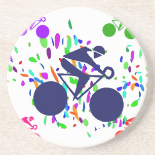 DESSOUS DE VERRE EN GRÈS CYCLISME