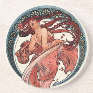 Dessous De Verre En Grès Danse par Alfons Mucha 1898