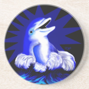 Dessous De Verre En Grès Dauphin souriant