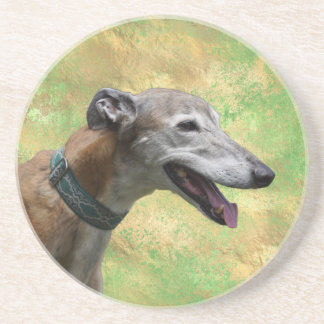 Dessous de verre en grès de Brindle Greyhound