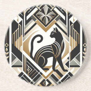 Dessous de verre en grès de Chat décoratif Abstrai