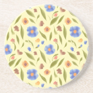 Dessous de verre en grès de jardin fleurissant