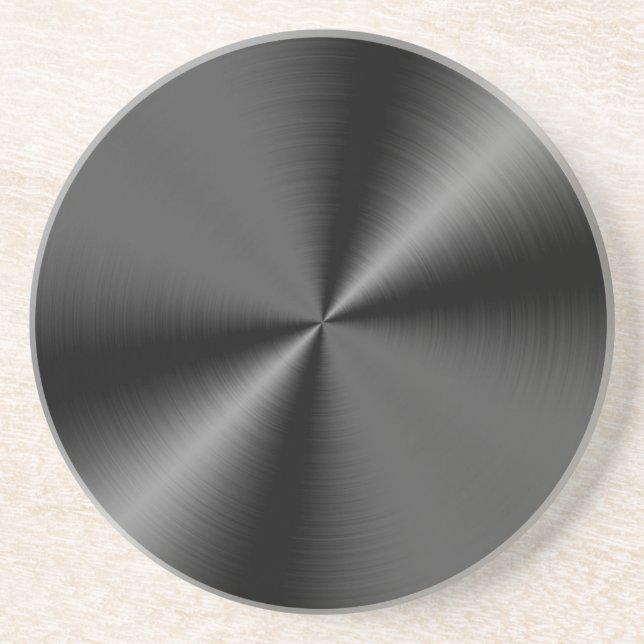 Dessous de verre en grès de style métal (Devant)