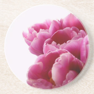 Dessous de verre en grès de tulipes violettes