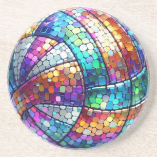 Dessous de verre en grès de volley-ball Disco