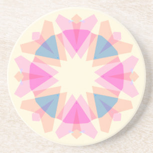 Dessous De Verre En Grès Déco Fête des Mères Pastel Rose Bleu Étoile Arc-en