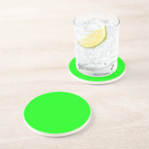 Dessous De Verre En Grès Décor Vert néon, à Customiser