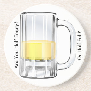 Dessous De Verre En Grès Demi-Dessous de verre vide ou demi-plein