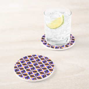 Dessous De Verre En Grès Design floral géométrique audacieux