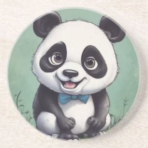 Dessous De Verre En Grès Dessin de Panda