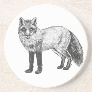 Dessous De Verre En Grès Dessin Fox