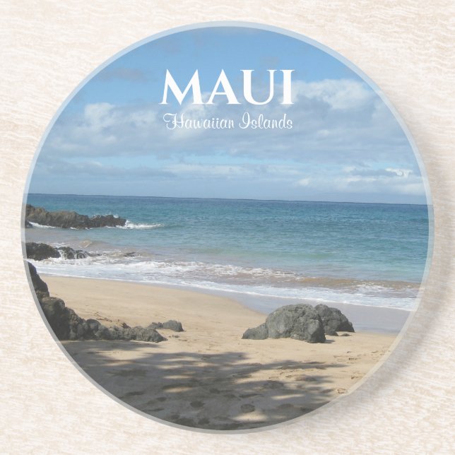 Dessous De Verre En Grès Dessous de verre de grès de Maui Beach (Devant)