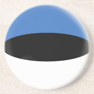 Dessous De Verre En Grès Dessous de verre de grès - drapeau de l'Estonie