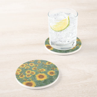 Dessous De Verre En Grès Dessous de verre de grès du terrain de tournesol