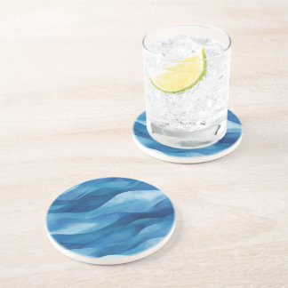 Dessous De Verre En Grès Dessous de verre de grès méditerranéen Ocean Waves