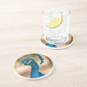 Dessous De Verre En Grès Dessous de verre de grès Peacock