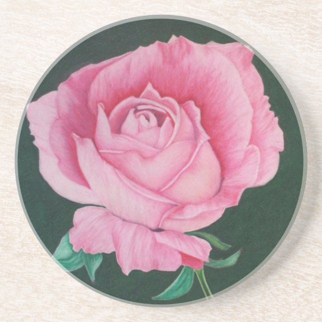 Dessous De Verre En Grès Dessous de verre de grès rose (Devant)