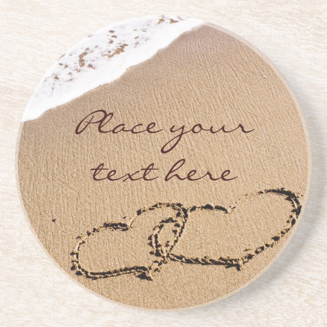 Dessous De Verre En Grès Deux Hearts (Devant)