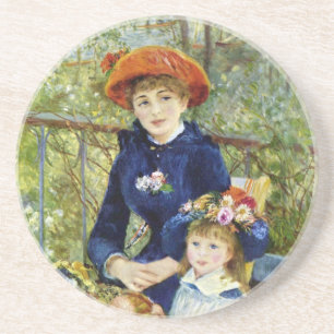 Dessous De Verre En Grès Deux Soeurs (En Terrasse) De Pierre Renoir
