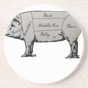 Dessous De Verre En Grès Diagramme de porc