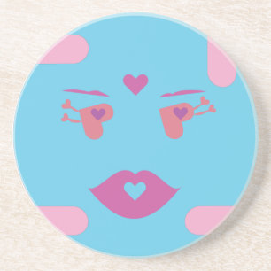 Dessous De Verre En Grès Dilli, le Sponap bleu Coaster.ai