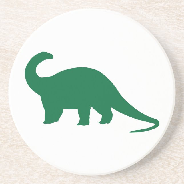 Dessous De Verre En Grès Dinosaure Vert (Devant)