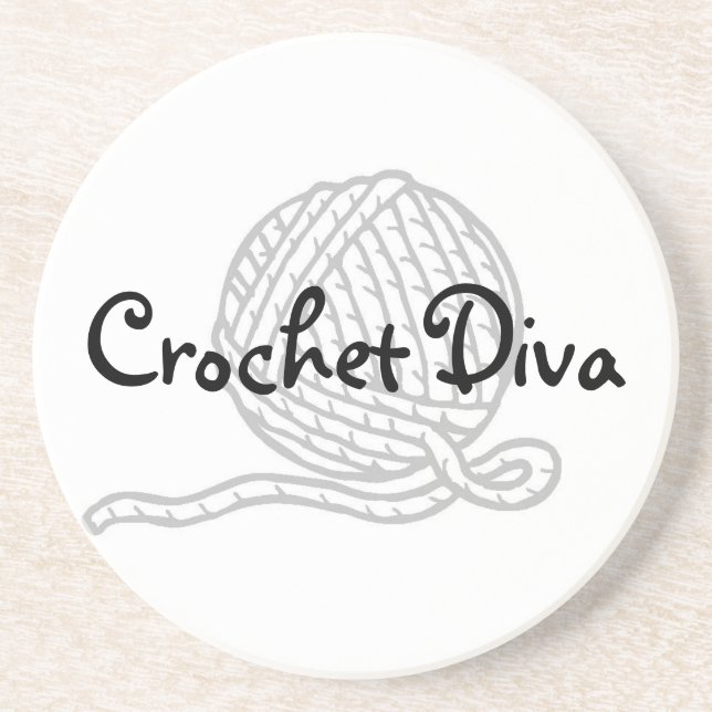 Dessous De Verre En Grès Diva de crochet (Devant)
