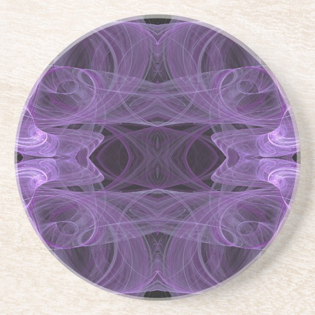 Dessous De Verre En Grès Divers Série-25---Coaster Violet Noir 1 de (Devant)