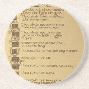 Dessous De Verre En Grès dix commandements